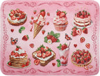 Strawberry Dish Drying Rack Mat Pink Absorbent Microfiber Dish Drying Mat by Giwawa