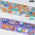 WOWBOX 9 Pack Clear Drawer Organizer Set, Acrylic Drawer Storage Trays - Image 4