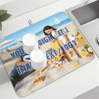 Custom Dish Drying Mat for Kitchen Counter Design Your Photo Text Business Logo - Image 8
