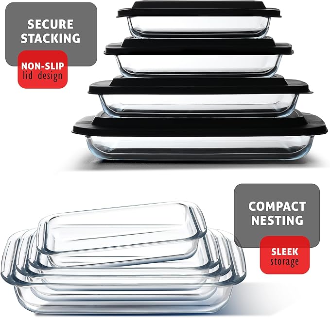 Nestl 16 pc Glass Baking Dishes - Image 5