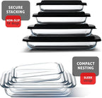 Nestl 8pc Glass Baking Dishes for Oven, Glass Food Storage Containers - Image 5