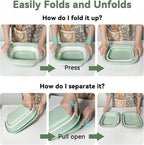 Collapsible Colander and Sink Basin Set - 2 in 1 Collapsible Colander Strainer - Image 7