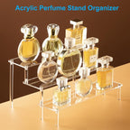 HENABLE 2PCS Large Acrylic Display Risers, Perfume Stand Organizer, Tabletop Use - Image 3