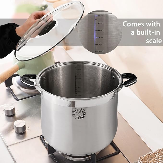 Vivicreate 27.5 Quart Stainless Steel Stock Pot - Image 3