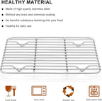 E-far Small Baking Rack Set of 2, Stainless Steel Metal Roasting Cooking Racks - Image 4