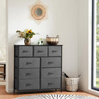 Sweetcrispy 9 Drawer Fabric Dresser Tall Chest Storage Organizer Tower - Image 2