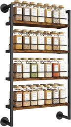 IBUYKE Spice Rack Wall Mount, 4 Tier Hanging Seasoning Organizer, Large Spice by IBUYKE