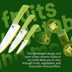 Ceramic Knife Set with Ergonomic Handle, Non-Reactive and Professional Chopping - Image 3