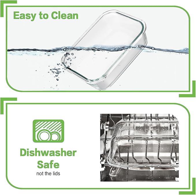 10 Pack Borosilicate Glass Meal Prep Containers - Image 5