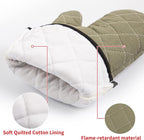 ARCLIBER Oven Mitts Heat Fire Resistant Oven Mitts 425 ° F, Quilted Terry Cloth - Image 2
