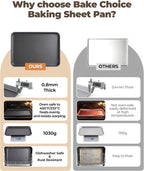 Bake Choice 2 Pack Half Sheet Pans 18x13 In - Image 5
