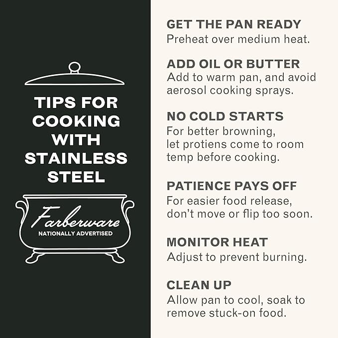 Farberware Classic Series Anniversary Edition Stainless Steel Sauté Pan and Lid - Image 8