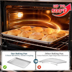 Full Size Commercial Quality Baking Sheet Pan, Bastwe Aluminum Cookie Tray Pan - Image 4