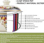Retro Flower Enamel Stockpot - Image 2