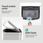 WLIVE 16 Gallon Touchless Motion Sensor Trash Can, 60L Stainless Steel - Image 5