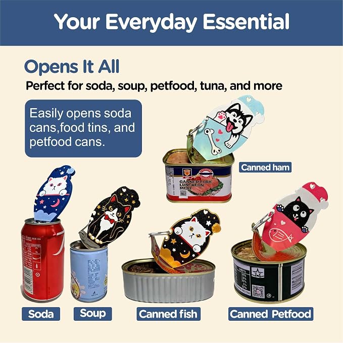 Ring Pull Can Opener for Soda Food Cat Cans Easy Open Tool for Weak Hands - Image 6