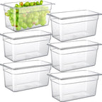 CURTA 6-Pack 1/3 Size 6" Deep NSF Polycarbonate Food Pans | Dishwasher & by CURTA