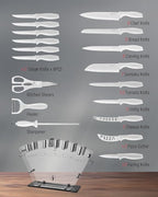 EUNA Knife Block Set, German High-Carbon Stainless Steel Knife Sets - Image 3