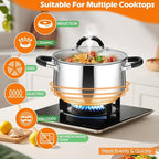 P&P CHEF Stainless Steel Stock Pot, 8 Qt Cooking Soup Pot - Image 6