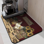 Kitchen Countertop Dish Drying Mat, Super Absorbent Coffee Bar Mat - Image 8