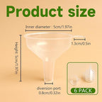 Small Funnels 6 Pack Mini Clear Funnel Easily Transfer Liquids Granules Powders - Image 2