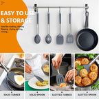 Cooking Utensils Set of 4, E-far Silicone Kitchen Utensils - Image 5