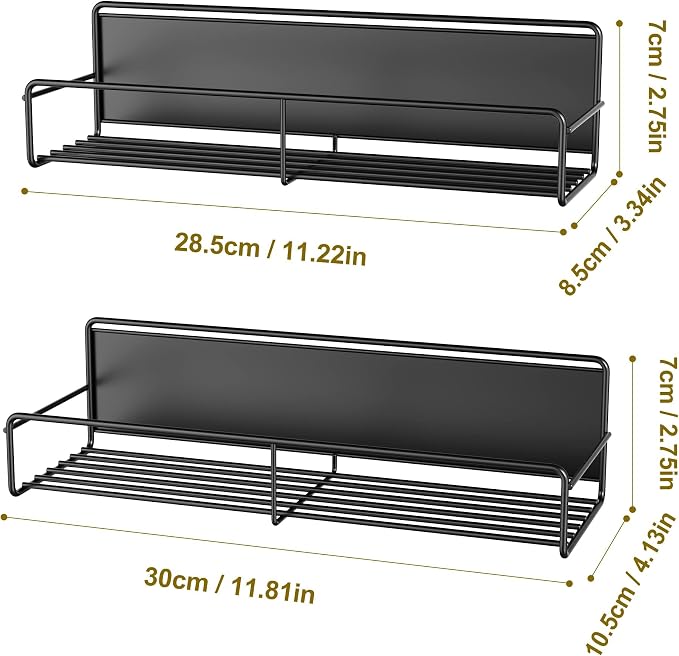Mystozer 2 Pack Magnetic Spice Rack Organizer, Space Saver - Image 6