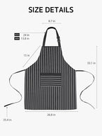 Syntus Apron for Men Women, Adjustable Cooking Kitchen Chef Aprons - Image 2