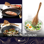 Wooden Spoons for Cooking, Nonstick Cooking Utensil Set - Image 5