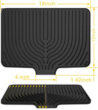Silicone Dish Drying Mat for Kitchen Counter, Dish Drying Rack Mat - Image 3