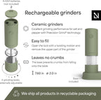 LARS NYSØM Electric Salt and Pepper Grinder Set I Automatic Salt and Pepper - Image 4