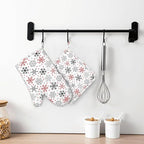 Christmas Winter Snowflake Oven Mitts and Pot Holders Set - Image 7