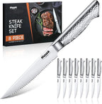 Huusk Japanese Steak Knives Set of 8-4.5" Serrated Steak Knife Set Dishwasher by HuuskKnife