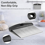 Ourokhome 2 Pack Bench Scraper Dough Cutter, Stainless Steel Dough Scraper - Image 5