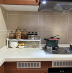 Expandable Cabinet Shelf Organizer 16-26" L Stackable Kitchen Counter Shelf - Image 7