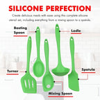 Chef Craft Premium Silicone Kitchen Tool and Utensil Set, 5 Piece - Image 4