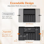 Lifewit Silverware Drawer Organizer, Expandable Utensil Tray - Image 4