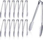 12 pieces Buffet Tongs 9'' Inches Serving Tongs Heavy Duty Stainless steel by XEVOM