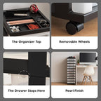 IRIS USA Plastic Drawer Storage Organizer Rolling Cart, - Image 8