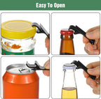 100 Pack Bottle Opener Keychain Bulk Black Metal Pocket Can Opener Key Chain - Image 4