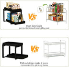 APRTAT 2 Pack Under Sink Organizer, Bamboo Wooden 2-Tier Pull-Out Storage - Image 7