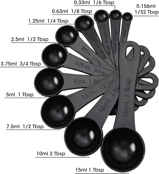 DOTINGHUX Measuring Spoons, Plastic Measuring Spoons Set - Image 3