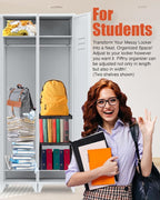 Piffny Locker Organizer Shelf， Adjustable Width and Height, Ideal Locker - Image 3
