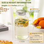 Hannadepot Glass Pitcher, 1 Gallon/3.8L Glass Water Pitcher - Image 2