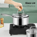 SLOTTET 1Qt & 2Qt & 3QT Stainless Steel Sauce Pan Set - Image 7