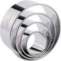 Cookie Cutter Set, Measuring 2'', Round Metal Baking Rings by FUNUTTERS