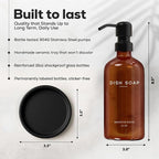 Amber Glass Dish Soap Dispenser - Image 3