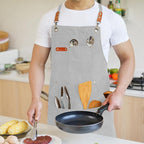 Aoomzoon Canvas Aprons for Men Chef Apron, Work Apron - 16oz Heavy Duty Cross - Image 8