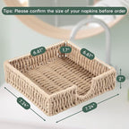 Napkin Holder for Table, Woven Cotton Rope Napkin Holders For Paper Napkins - Image 2