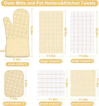 Oven Mitts Pot Holders Sets/Kitchen Towels and Dishcloths, Oven Gloves Kitchen - Image 2